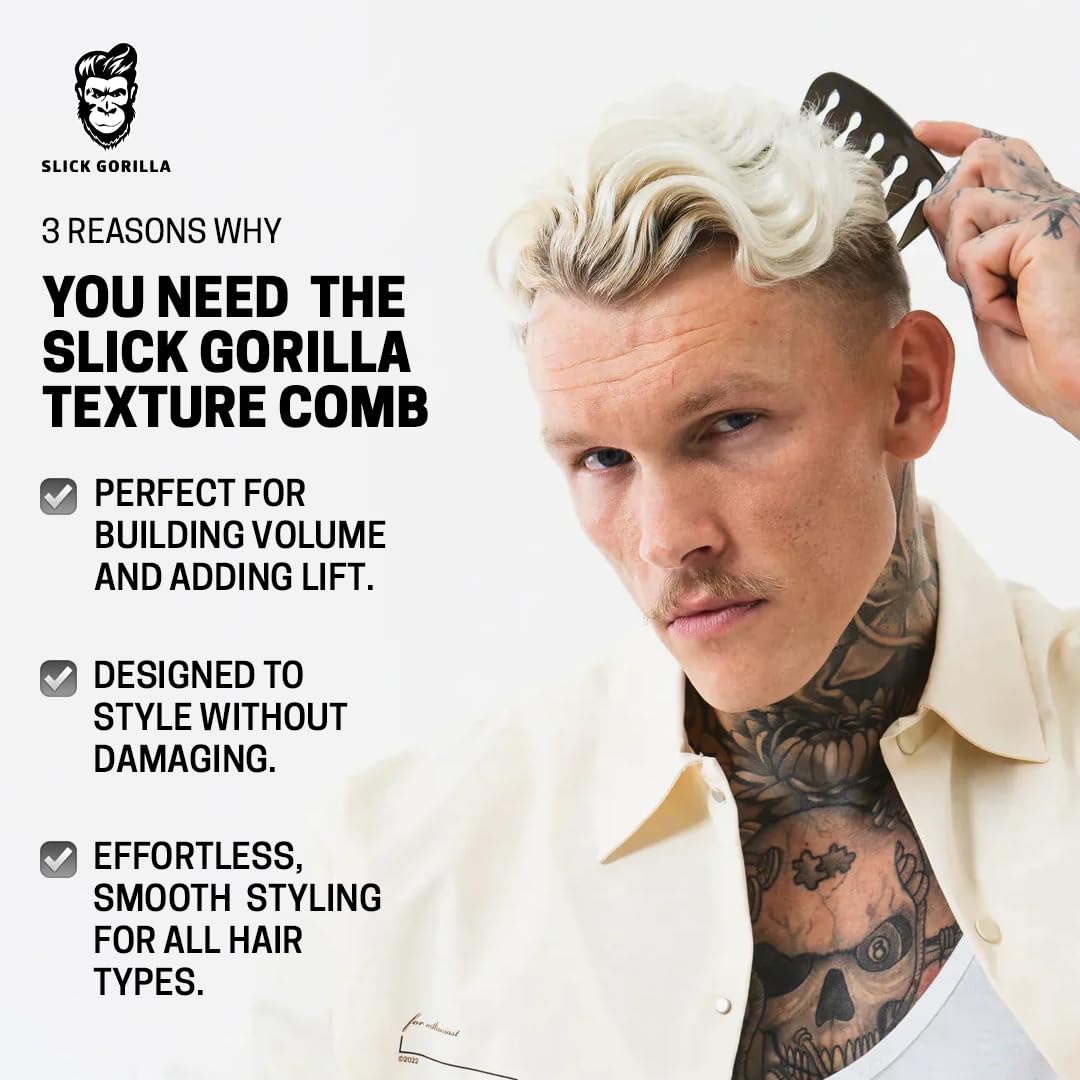 Slick Gorilla Texture Comb - Professional Styling Tool for Effortless Hair Texture and Volume