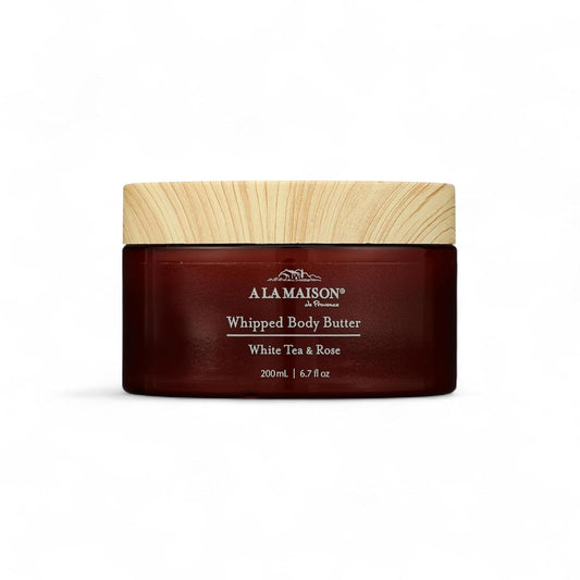 A LA MAISON Whipped Body Butter - Ultra-Rich Shea Moisturizer with Argan & Jojoba Oils - 6.7 oz Amber Collection
