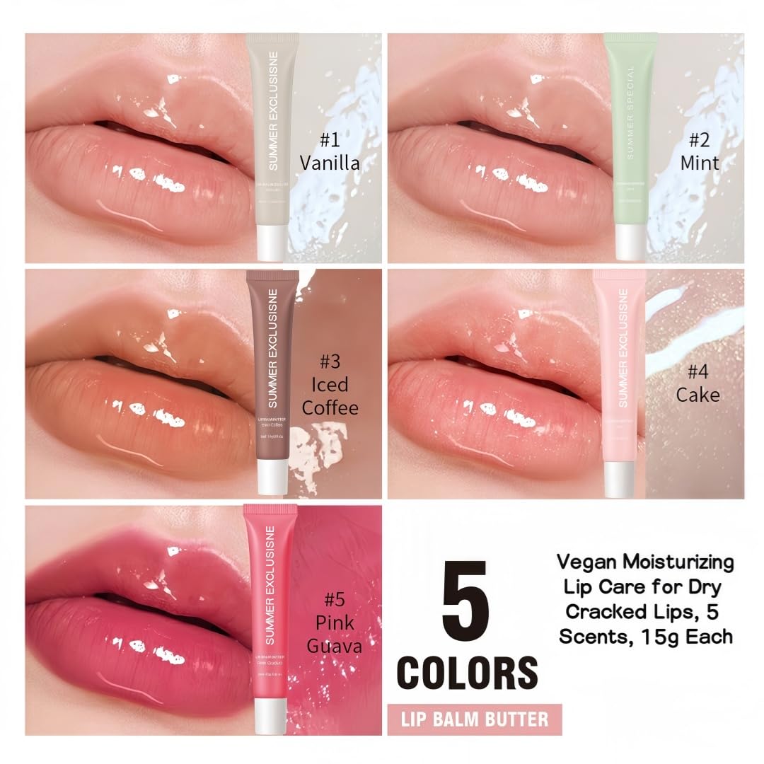 Skiennix Pink Guava Tinted Lip Butter Balm - Moisturizing & Nourishing Care for Smooth, Soft Lips