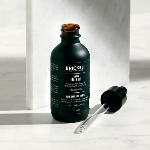 Brickell Men's Argan Oil - Natural Lightweight Hair Treatment for Men | 2 Ounce Scented Oil