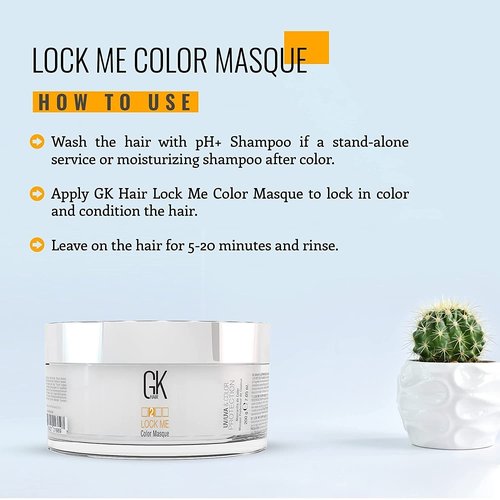 GK HAIR Hair Masque - Global Keratin Lock Me Deep Conditioner for Color Protection | 7.05 Fl Oz (200g)