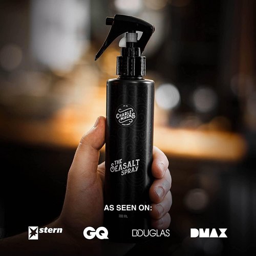 CHARLEMAGNE Hair Styling Comb & Sea Salt Spray Set for Men - 19CM Comb & 200ML Spray