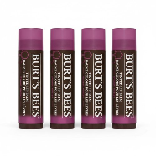 Burt's Bees Tinted Lip Balm - Sweet Violet with Shea Butter & Botanical Wax | 100% Natural, 4g