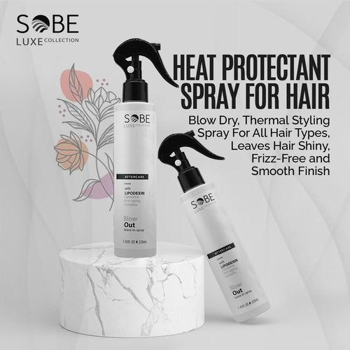 Heat Protectant Spray by [Brand Name] - 8 Fl Oz for Thermal Styling, Frizz-Free Shine & Smooth Finish