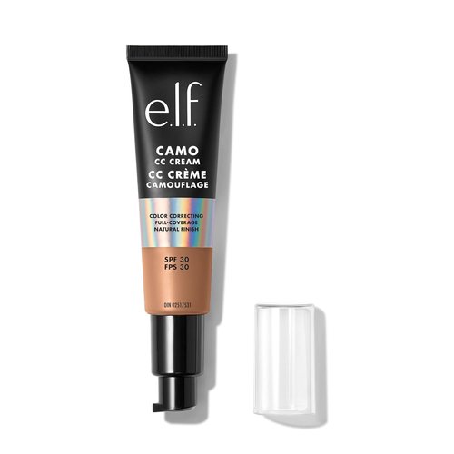 e.l.f. Camo CC Cream - SPF 30 Color-Correcting Foundation for Medium 375 N | Airbrushed Finish, Vegan & Cruelty-Free