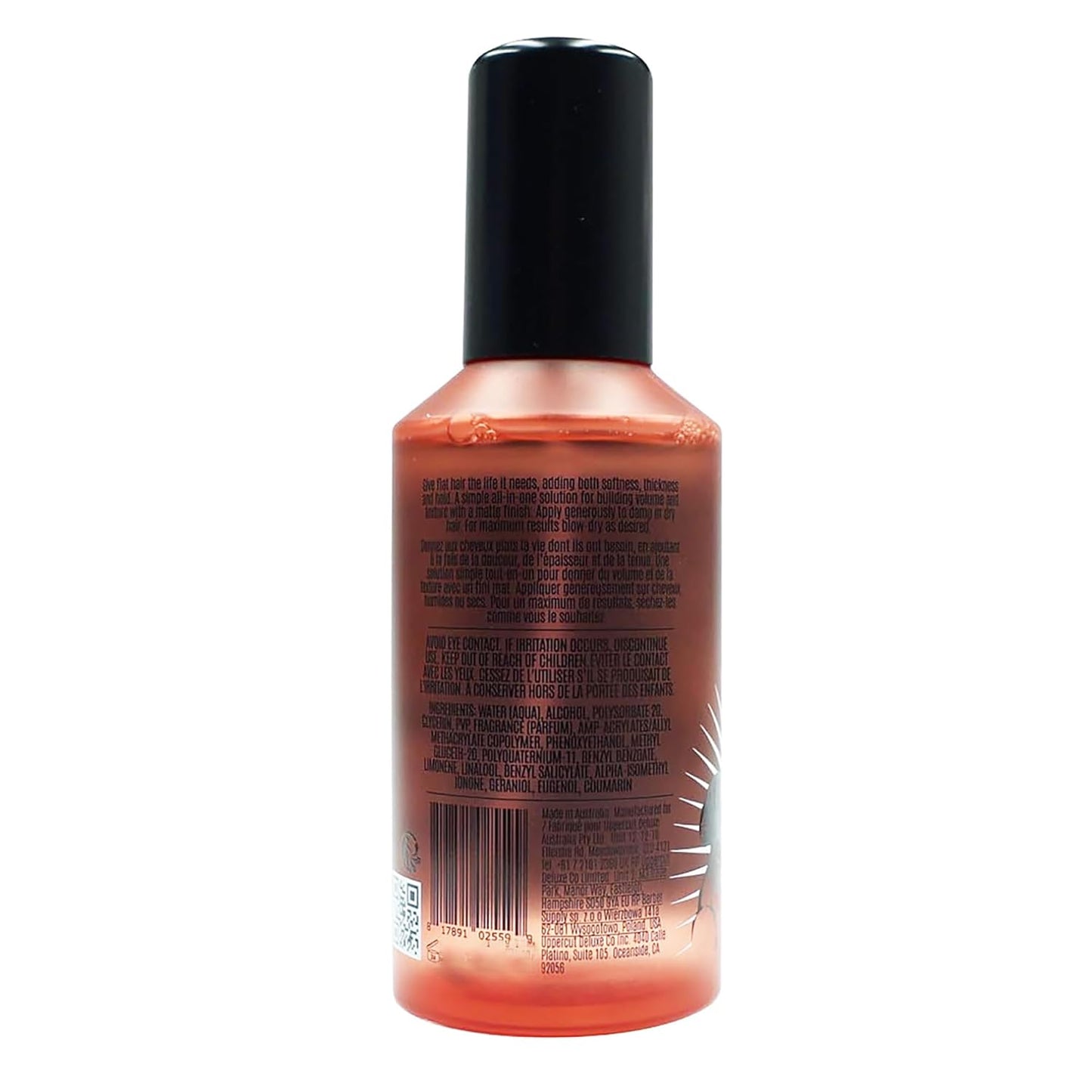 Uppercut Deluxe Clay Spray for Men - 5.0 oz Texturizing Volume Spray for Medium to Long Hair