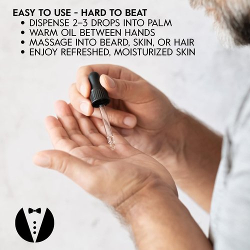 GROOM Forest Scented Beard Oil - Woodsy Conditioner & Moisturizer | Lightweight, Non-Greasy | 1 oz