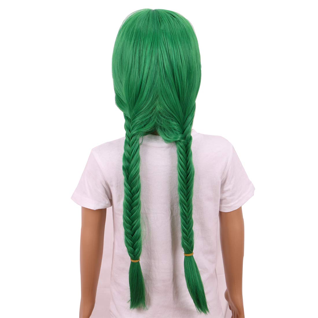 WildCos Braided Fashion Halloween Wig Long Braid Cosplay Wig for Women(Green)