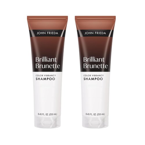 John Frieda Brilliant Brunette Shampoo - Color Vibrancy Formula, 8.45 Fl Oz, Pack of 2