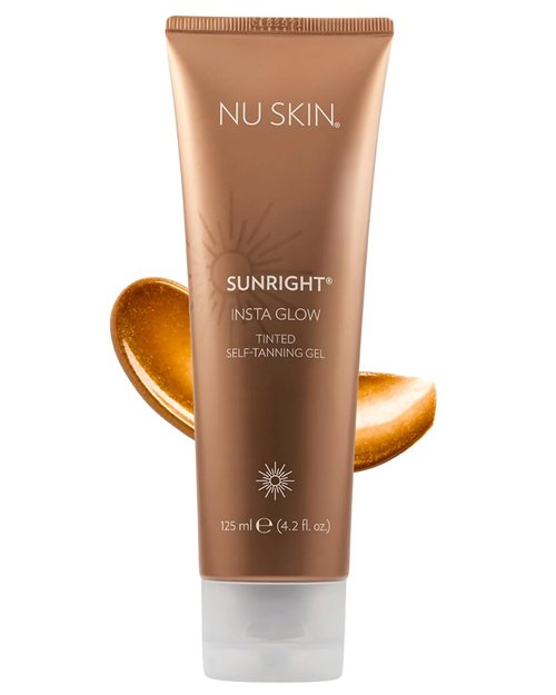 Nu Skin Sunright Insta Glow Self Tanner Gel - Natural Summer Tan for Face & Body | 4.2 oz | Vitamin E & Avocado Oil