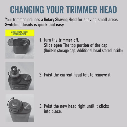 Microtouch Titanium Edge Ear & Nose Trimmer – Dual Rotary Blade Heads with Light – Water Resistant – Travel Friendly – Durable Design – Titanium Coated Blades for Precise, Comfortable Grooming