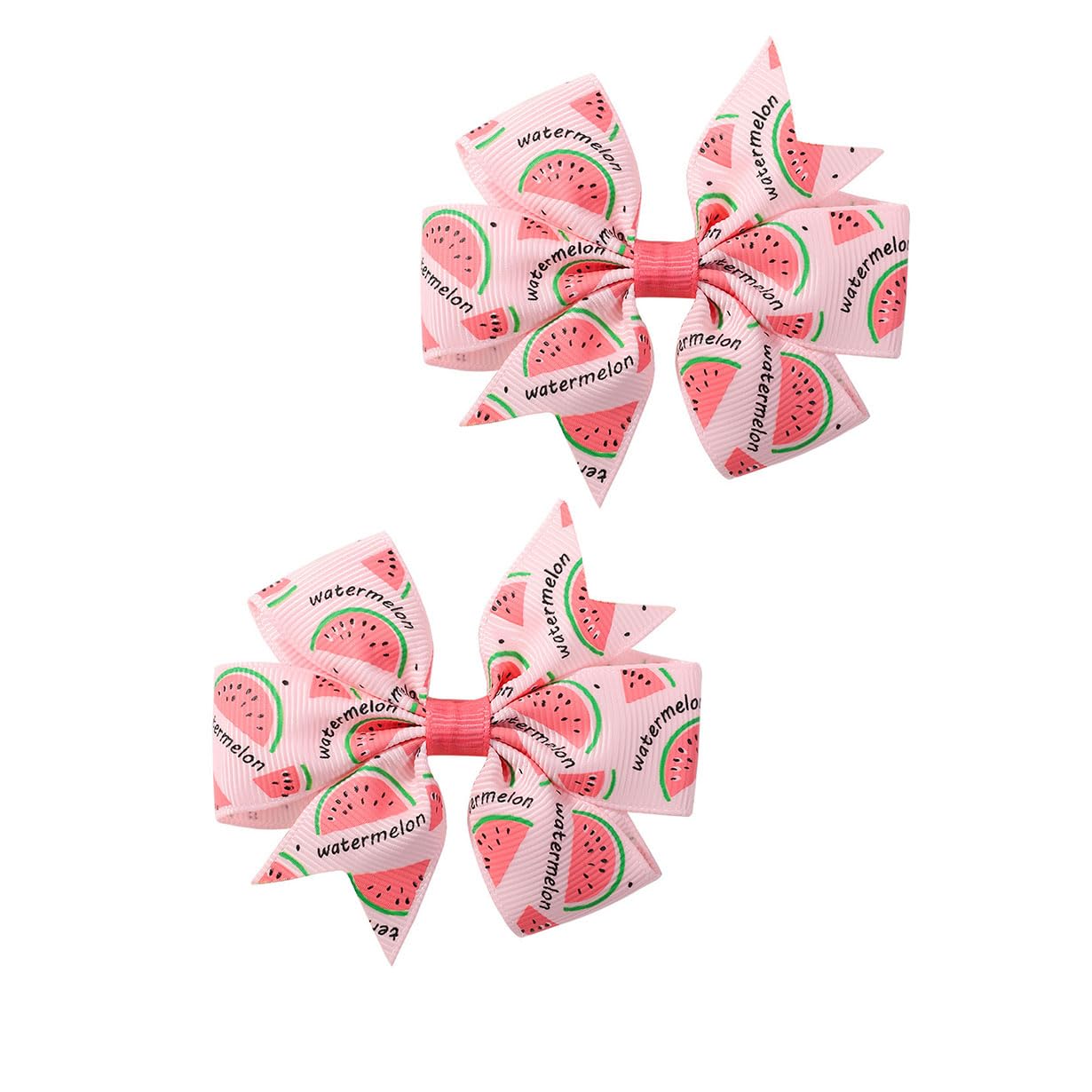 Watermelon Bow Hair Clips Pin Girls Fruit Hair Bowknot Watermelon Hairclips BBG22 (Set-G)