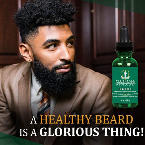 Clubman Pinaud Beard Oil for Men - Nourishing Hydration for Facial Hair & Skin | 1 fl oz, 2 Pack