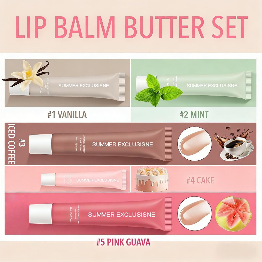 Skiennix Pink Guava Tinted Lip Butter Balm - Moisturizing & Nourishing Care for Smooth, Soft Lips