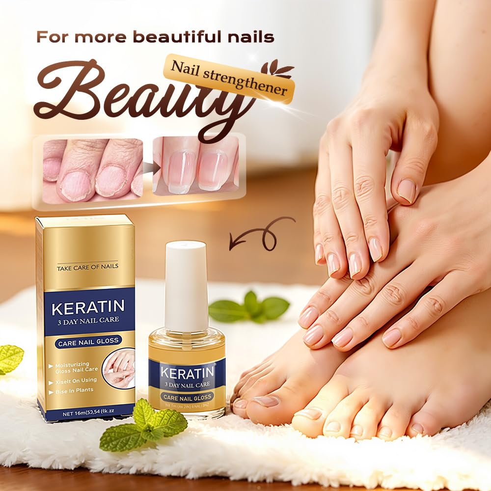 Skiennix Keratin Nail Care Oil - 2026 Moisturizing Cuticle Treatment for Dry & Brittle Nails | 3-Pack