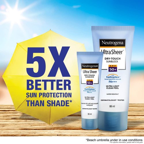 2 LOT X Neutrogena Ultrasheer Dry-touch Sunblock SPF 50+ - (30 Ml)