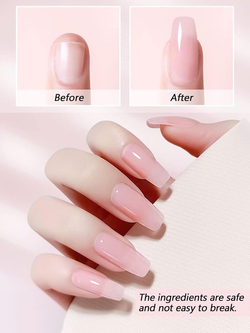 EBANKU Acrylic Powder - Pink 120g | Long-Lasting 3D Nail Extensions & Carving, No Lamp Needed