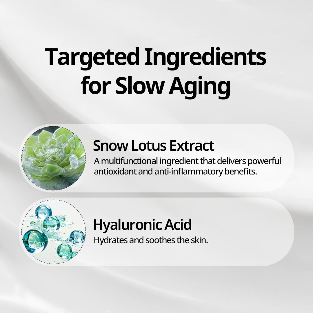 DINSEE Premium Vegan Snow Lotus Moisturizer - Lightweight Hydrating Cream for All Skin Types | Anti-Aging, 50ml