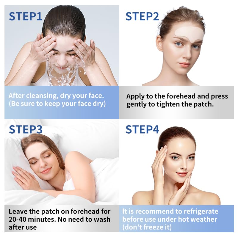 Medimama 20pcs Collagen Forehead Wrinkle Patches - BEAUMIT Series,jelly touch Skin-friendly hydrogel texture Anti-Wrinkle Patches with Glycerin,Deep Hydration & Firming