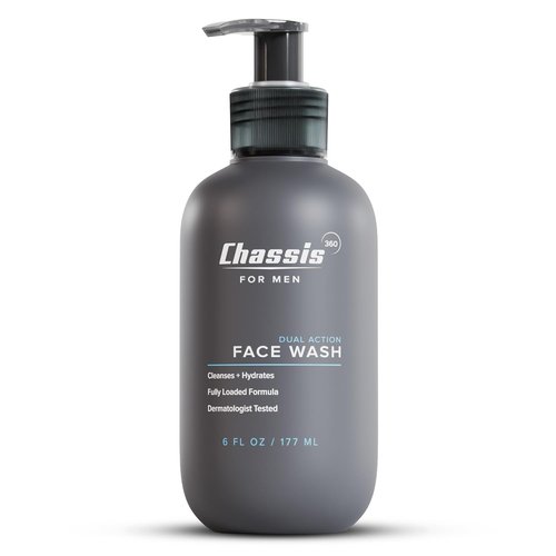 Chassis 360 Dual Action Face Wash - Hydrating Men's Cleanser with Niacinamide & Vitamin C | 6 Fl Oz