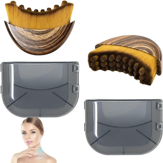 Skiennix Lymphatic Drainage Face Brush Set - Dual-Action Sculpting & Massaging for Jawline & Puffiness Reduction | 2 Pcs