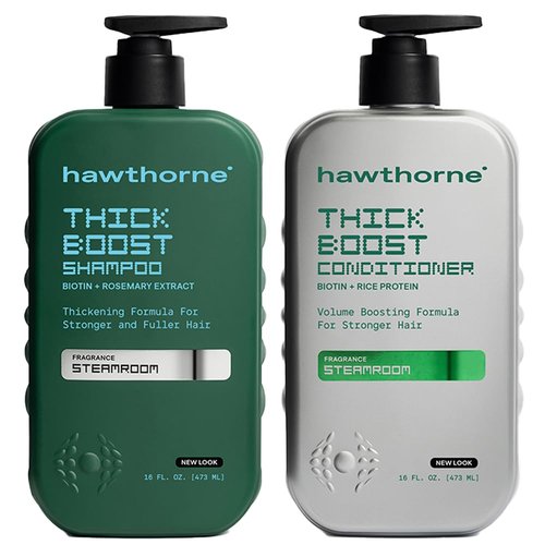 Hawthorne Thick Boost Shampoo & Conditioner Set - Biotin & Rice Protein for Men | 16 Fl Oz Each