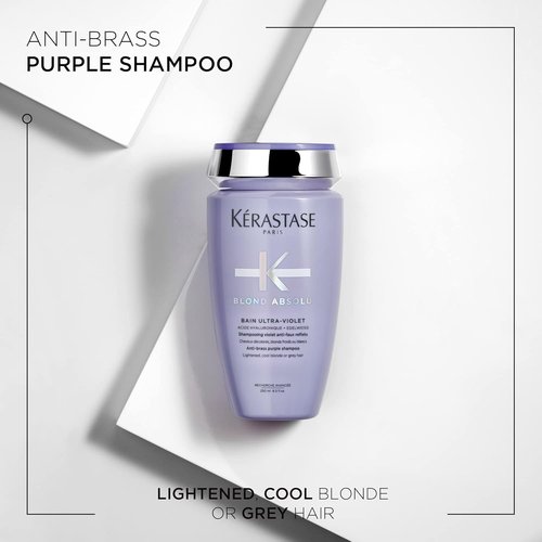 Kerastase Blond Absolu Ultra-Violet Purple Shampoo & Conditioner Set - Hydrates & Neutralizes Brassy Undertones for Lightened Hair
