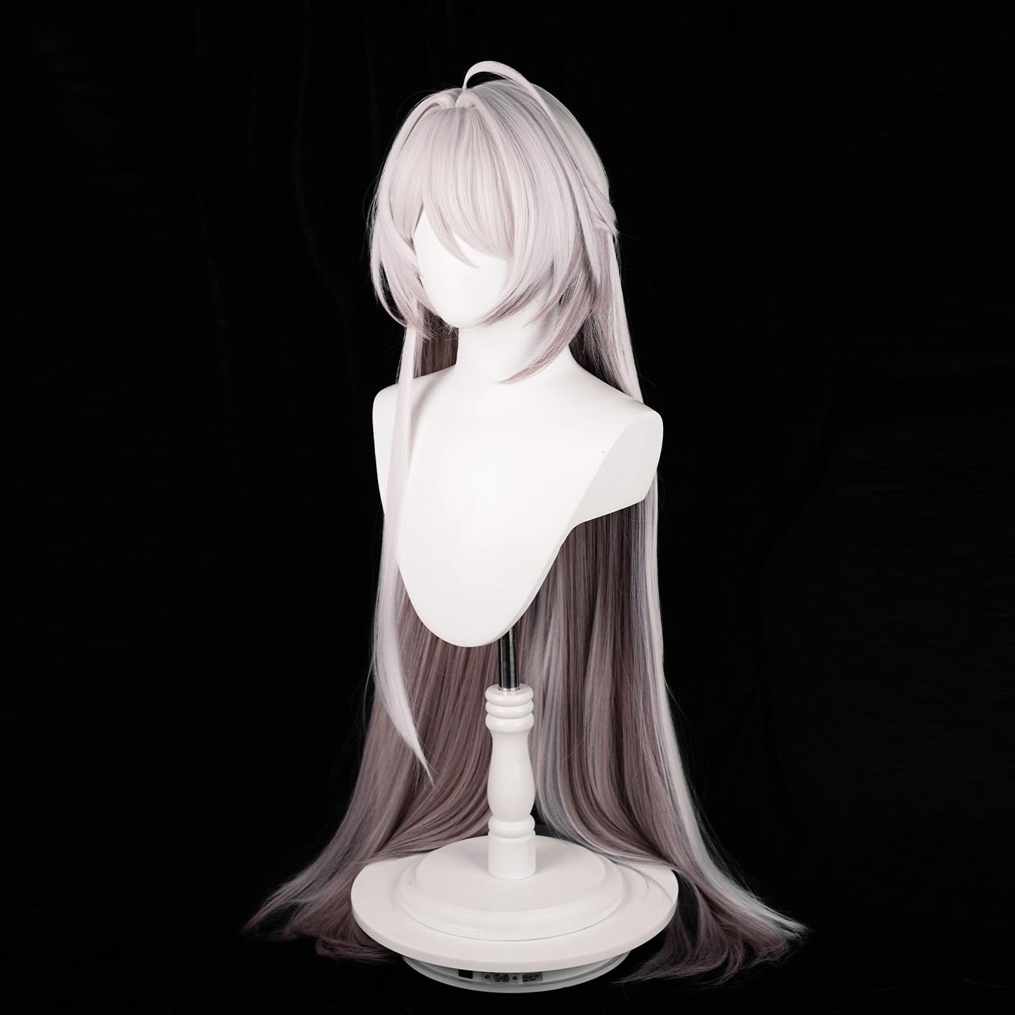 XiongXiongLe Honkai Star Rail Acheron Wig Cosplay Pink Silver White Long Straight Costume Hair Wigs for Adult Women Cos Anime Game Party Halloween Christmas Comic(Acheron)