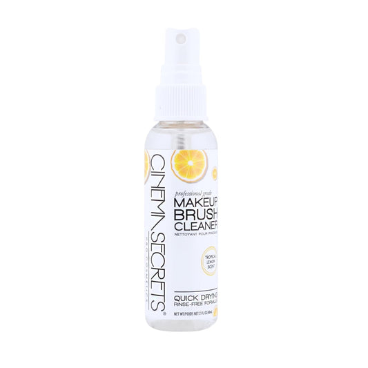 Cinema Secrets Makeup Brush Cleaner Spray - Quick-Drying, Rinse-Free Formula - Removes Waterproof Makeup - Lemon (2 fl oz)