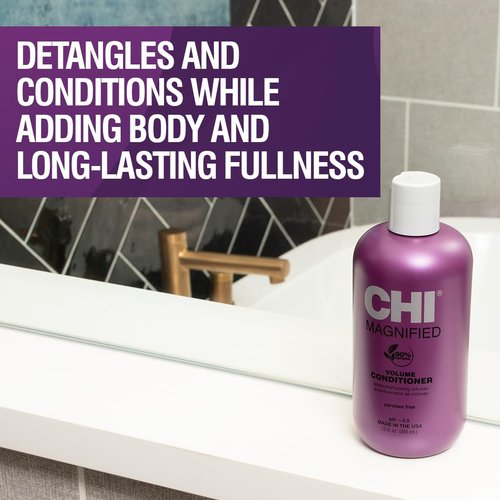 CHI Magnified Volume Conditioner - Boosts Volume & Strengthens Hair | Sulfate-Free, 12 Oz