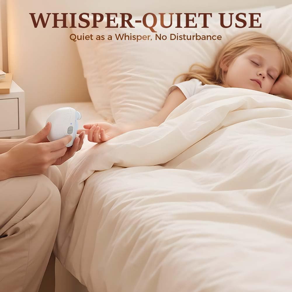 Electric Nail Clippers for Fingernails Toenails, 2026 New Automatic 2 in 1 Nail Trimmer with LED Light Cordless, Clip Storage, Rechargeable Nails Clippers for Adults Seniors (White)