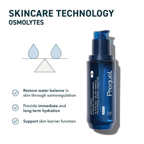Prequel Skin Multi-Quench Hydration Serum - Intensive Moisturizing for Dry Skin, 1.7oz