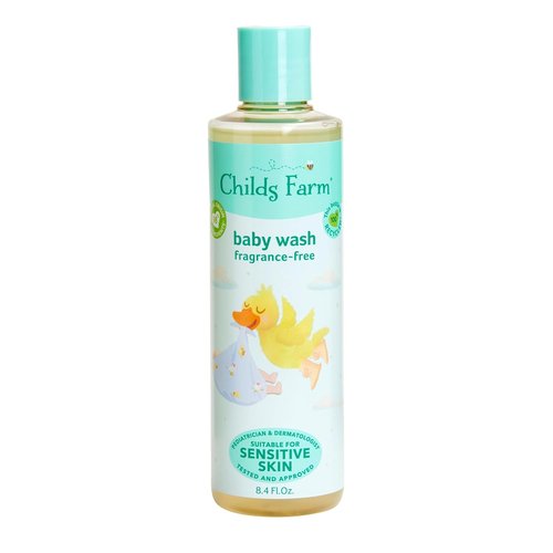 Childs Farm Baby Body Wash - Unfragranced Formula for Newborns | Gentle Clean for Sensitive Skin, 8.4 Fl Oz