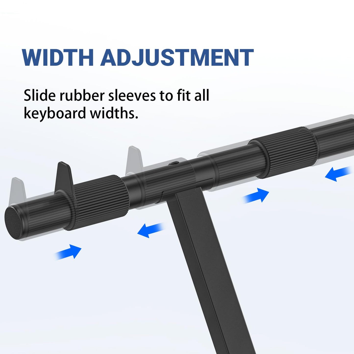 GLEAM Keyboard Stand - Digital Piano Stand, Single X Style, Black (Capacity: 100 lb)