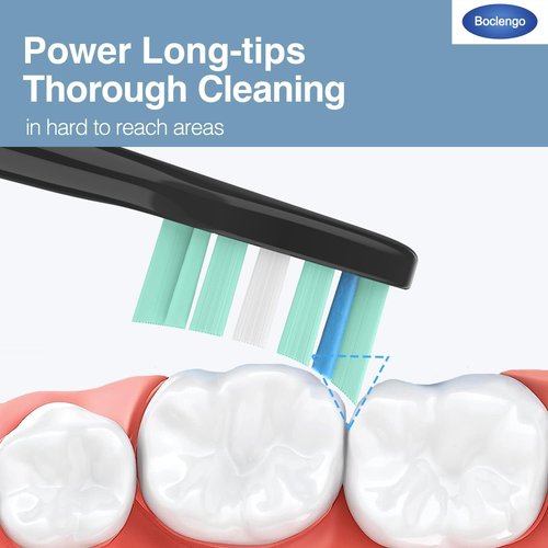 Philips Sonicare Replacement Toothbrush Heads - 12 Pack Black Electric Brush Heads Compatible with Sonicare