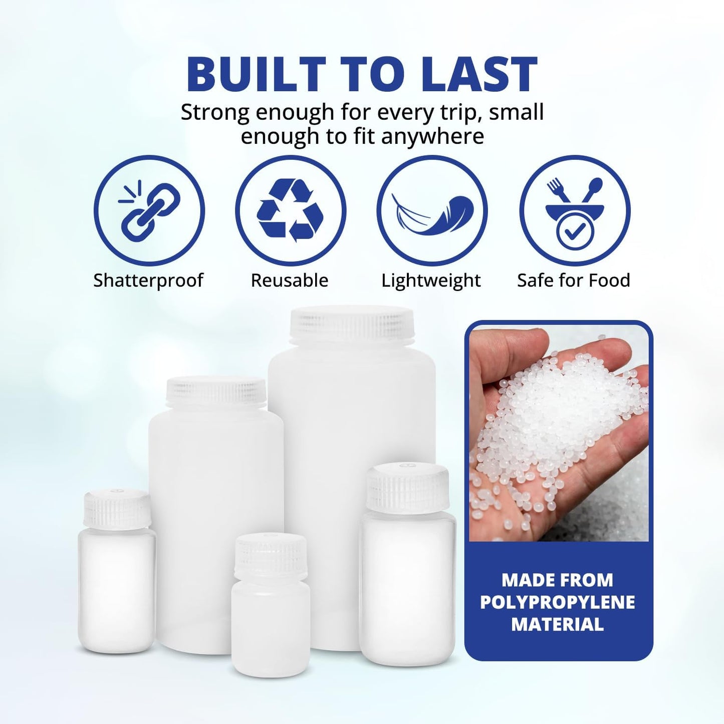 United Scientific™ Travel Bottles - Leak Proof 3 Oz Toiletry Containers | TSA Approved, Pack of 6