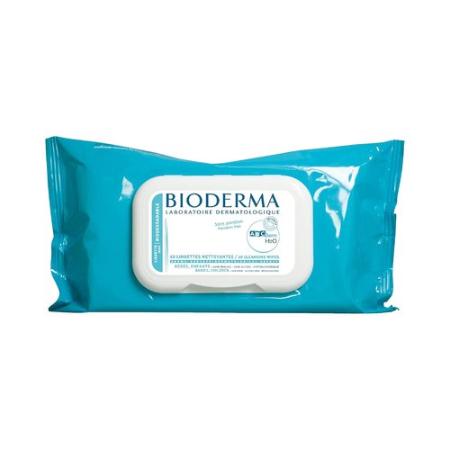 Bioderma - ABCDerm H2O Baby Cleansing Wipes - Biodegradable & Gentle for Newborns | 25 Count