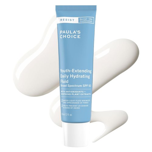 Paula's Choice RESIST Daily Hydrating Fluid Face Moisturizer - SPF 50, Fragrance-Free, Oily Skin Formula, 1.7 oz