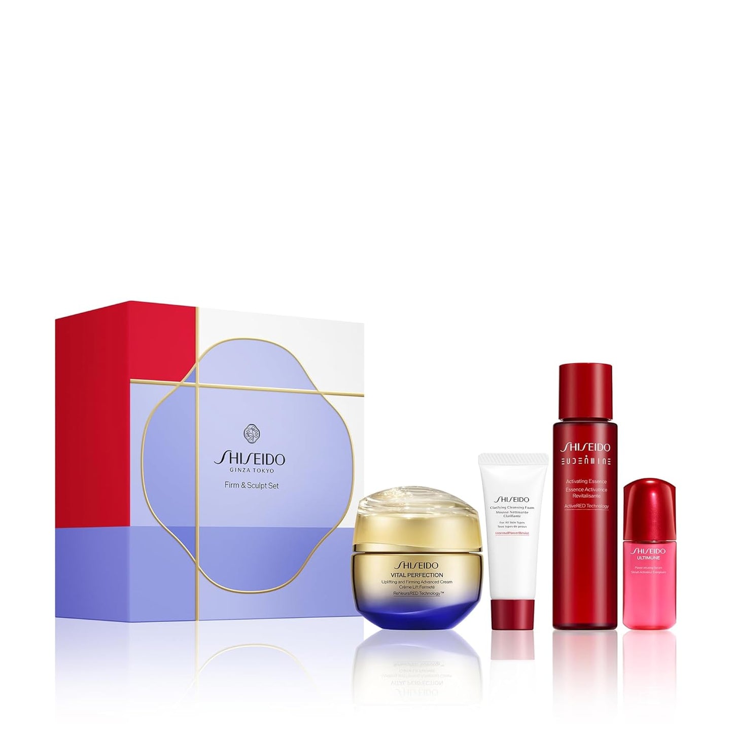 Shiseido Firm & Sculpt Set - Cleansing Foam, Activating Essence, Serum & Advanced Cream | $224 Value
