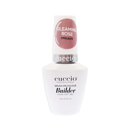 Cuccio Pro Brush-On Colour Builder Gel - Calcium Enriched, Easy Application - Gleaming Rose, 0.43 Oz