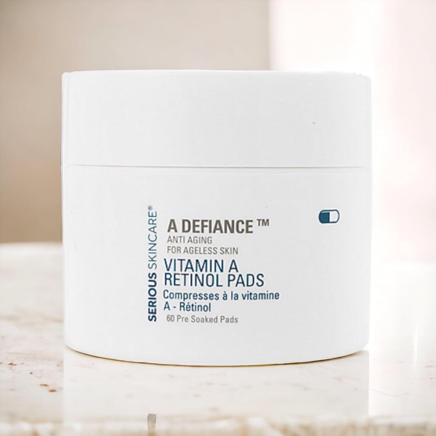 Serious Skincare Retinol Vitamin A Resurfacing Pads - Exfoliate Skin & Reduce Wrinkles - 60 Pre-Moistened Discs