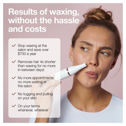 Braun Face Epilator - 3-in-1 Facial Hair Removal Device with Cleansing Brush & Skin Toning Extras