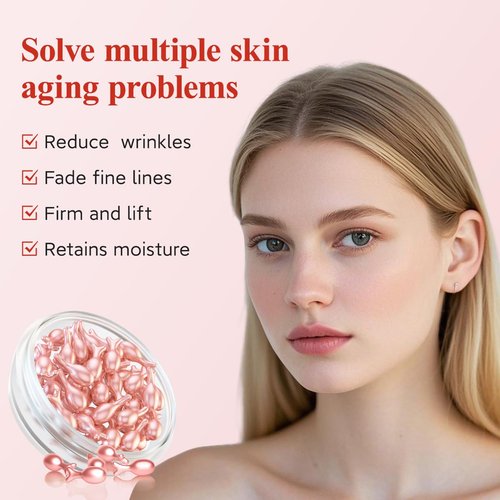 HKH Retinol Serum Capsules - Anti-Aging Face Serum with Vitamin A & E for Smoother, Firmer Skin | 38 Travel-Friendly Capsules