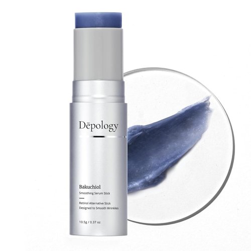 Depology Bakuchiol Smoothing Serum Stick - Hydrating Facial Balm for Wrinkles & Fine Lines