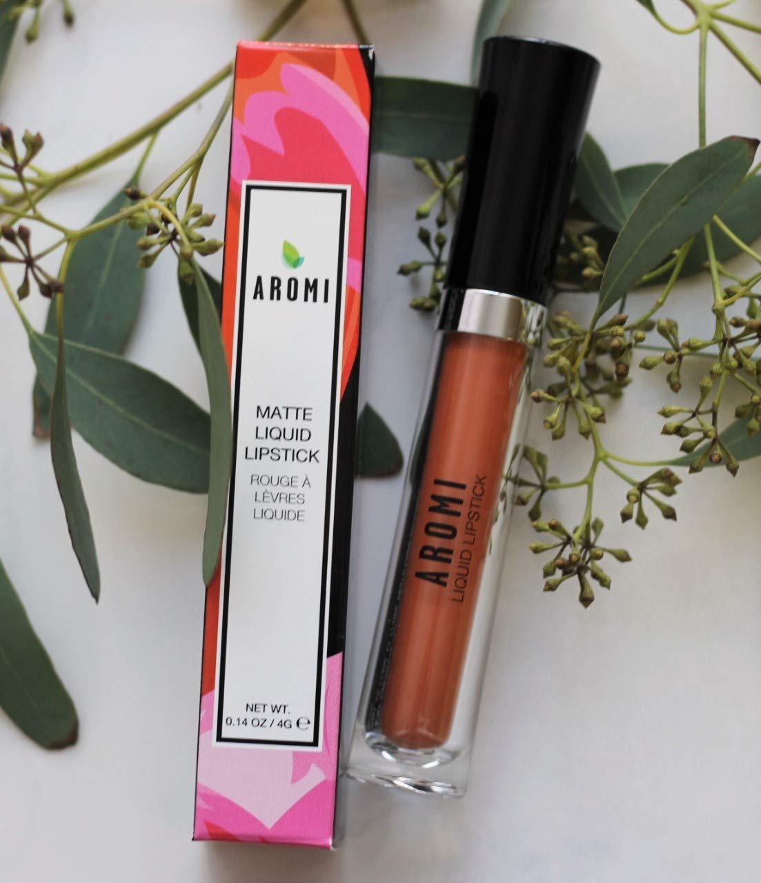 Aromi Matte Liquid Lipstick | Long-Lasting, Waterproof, Smear, Smudge + Transfer Proof, Nutmeg Orange Lip Color, Paraben, Phthalate, + Gluten Free (Burnt Pumpkin)