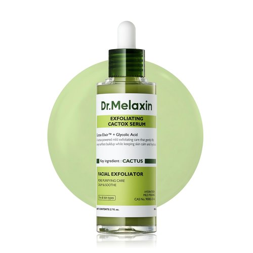 Dr.Melaxin Cactox Exfoliating Peel Shot Serum – Gentle AHA/PHA Facial Exfoliator with Cactus Extract & Peptides, Pore Minimizing, Blackhead Removal, Moisturizing Hydrating Glow for All Skin Types