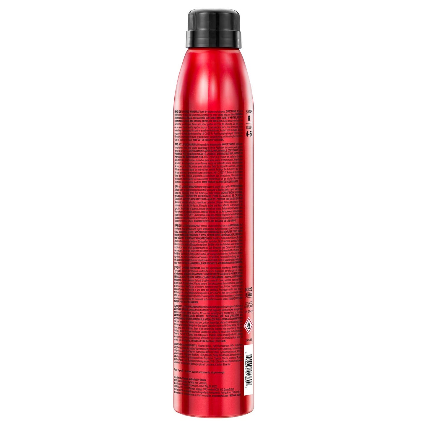 SexyHair Big Get Layered Thickening Hairspray - 8 Oz | Buildable Texture, Volume & Shine | Humidity Resistant Up to 72 Hours