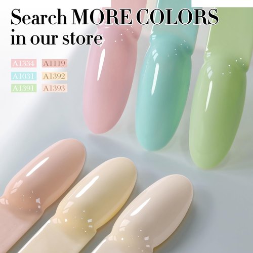Double Rhythm 15ML Gel Nail Polish Pure Sheer Same Color Same Bottle Soak Off Gel Polish Art Manicure Salon DIY at Home for Women (Baby Pink-A1334)
