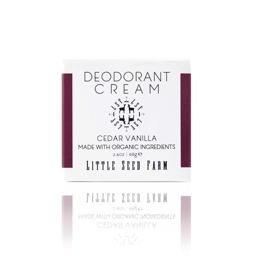 Little Seed Farm All-Natural Deodorant Cream - Cedar Vanilla Scent | Aluminum-Free, 2.4oz (68g)