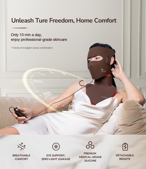 JOVS 4D Laser Therapy Mask - LED Red Light Anti-Aging Face Mask for Skin Firming & Radiant Glow